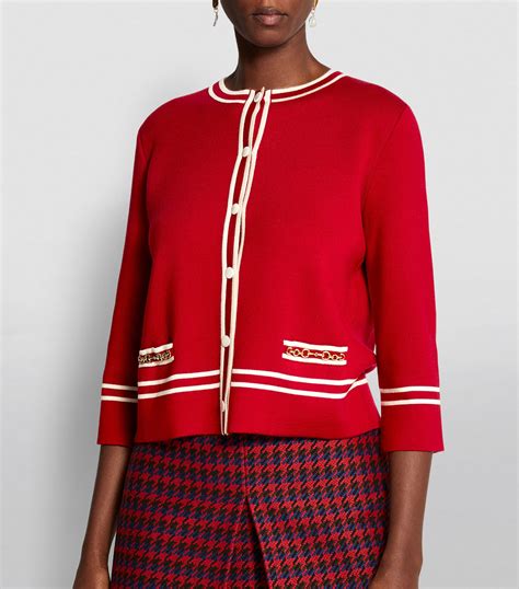 gucci red cardigan